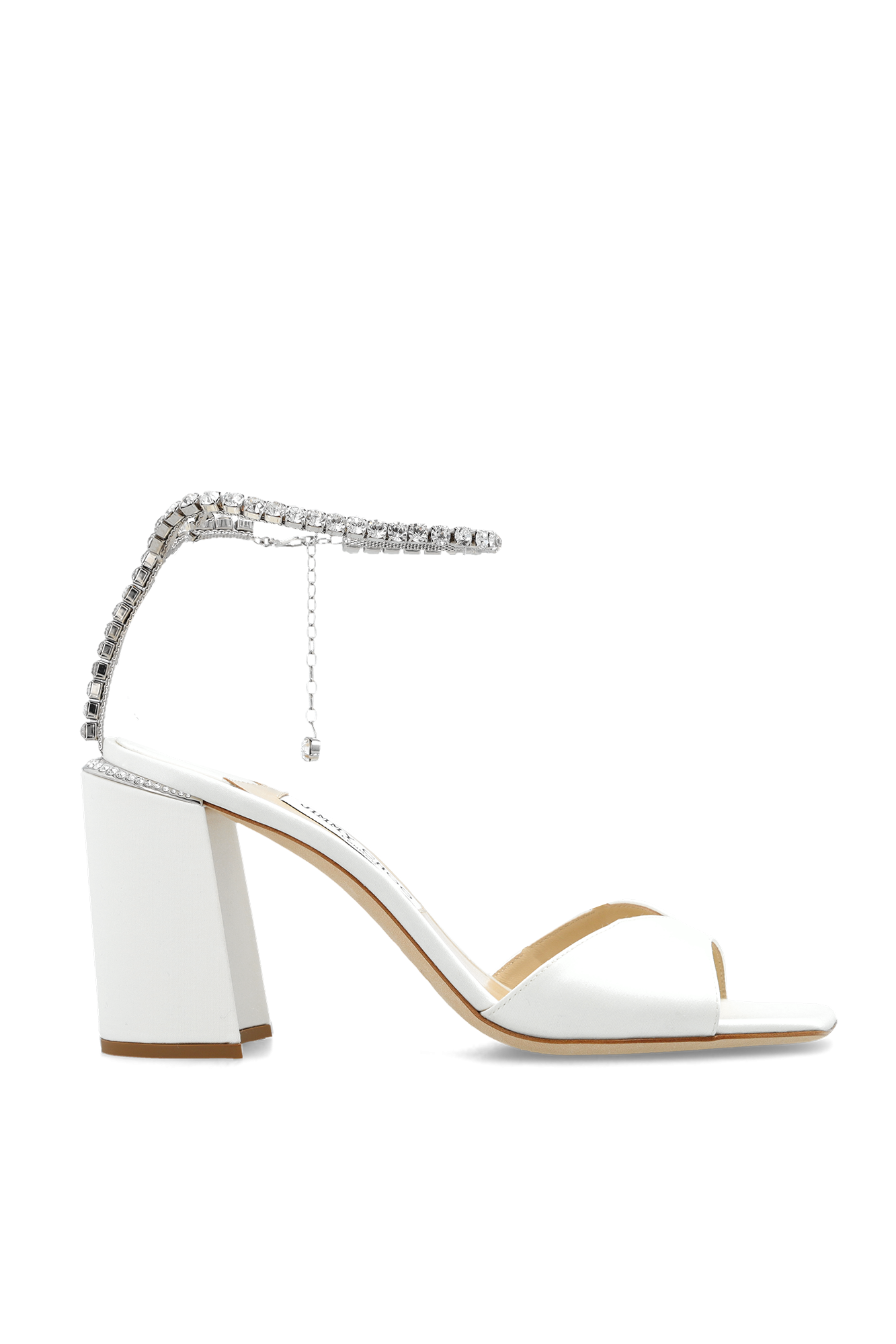 Jimmy choo white sandals hot sale